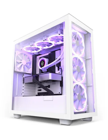 NZXT H7 Elite RGB Cristal Templado USB 3.2 Blanca