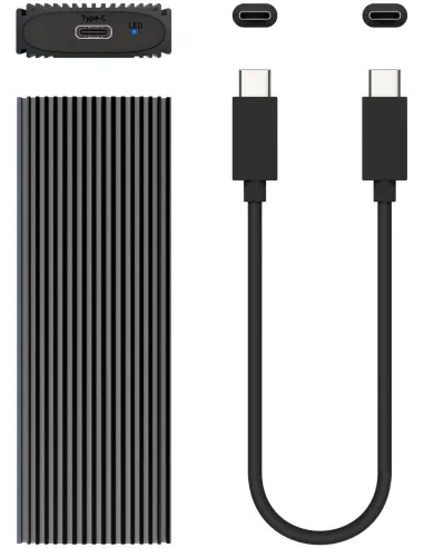 Aisens ASM2-023GR Caja Externa para Disco SSD M.2 USB-C Gris