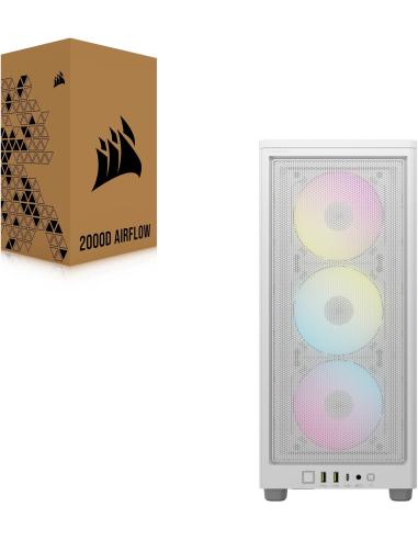 Corsair 2000D RGB Airflow SFF Tower USB 3.2 Blanca