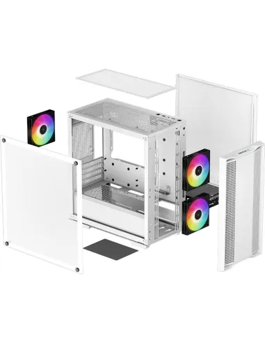 DeepCool CC360 ARGB Mid Tower MATX Cristal Templado USB 3.0 Blanca