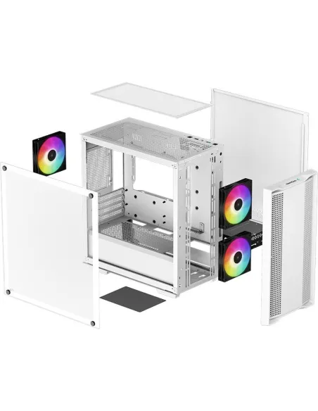 DeepCool CC360 ARGB Mid Tower MATX Cristal Templado USB 3.0 Blanca