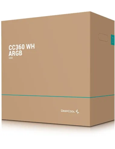 DeepCool CC360 ARGB Mid Tower MATX Cristal Templado USB 3.0 Blanca