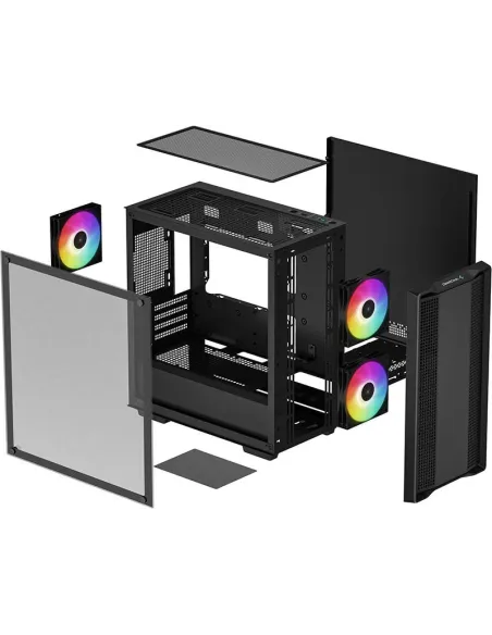 DeepCool CC360 ARGB Mid Tower MATX Cristal Templado USB 3.0 Negro