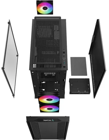 DeepCool CC360 ARGB Mid Tower MATX Cristal Templado USB 3.0 Negro