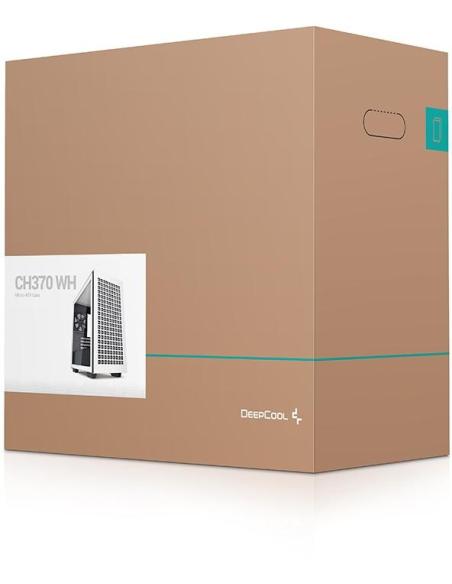 DeepCool CH370 Mini Tower MATX Cristal Templado USB 3.2 Blanca