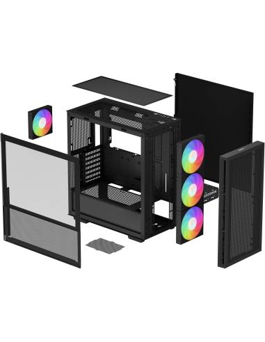 Deepcool CH560 ARGB Mid Tower Cristal Templado USB 3.2 Negra