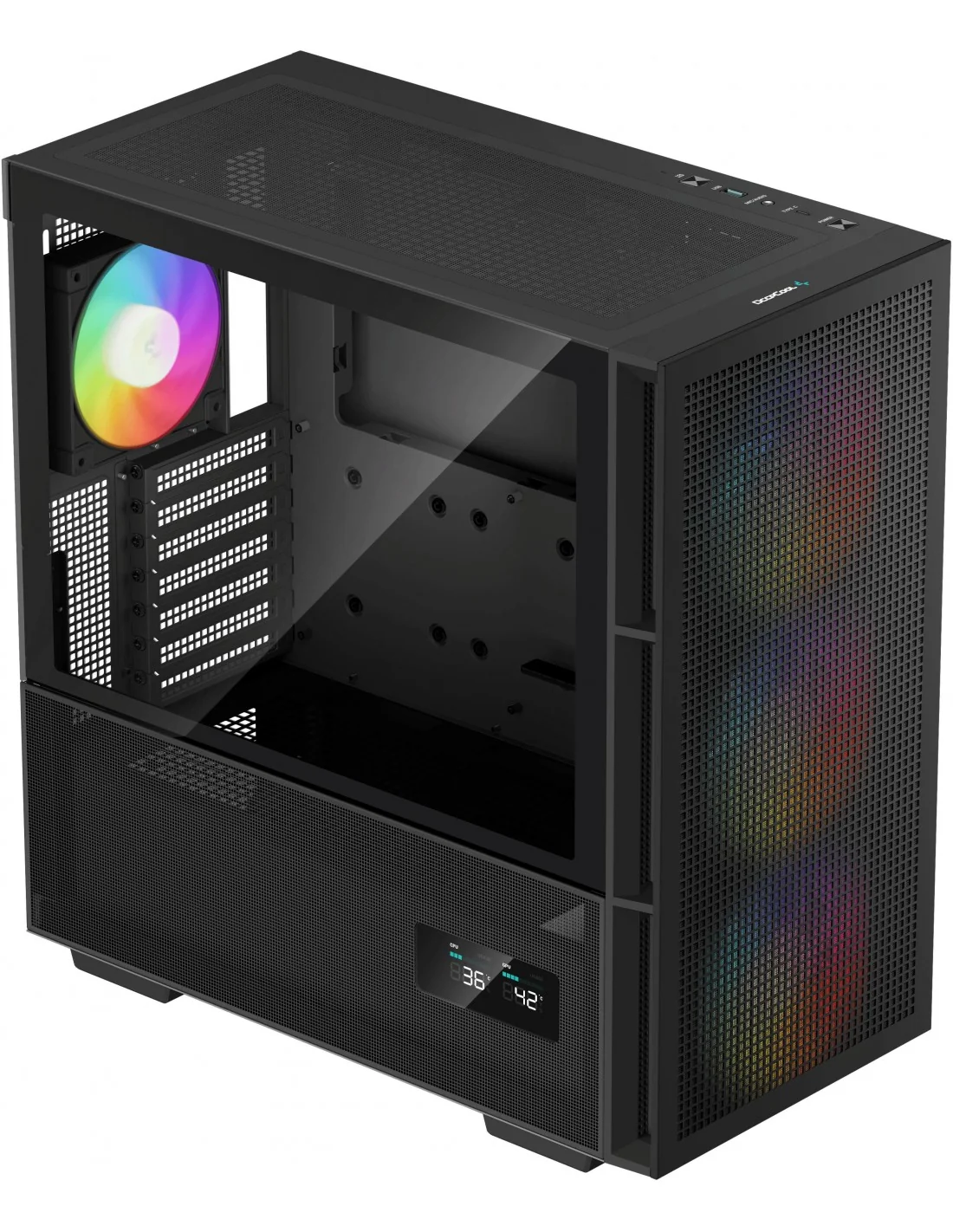 DeepCool CH560 Digital ARGB Mid Tower Cristal Templado USB 3.2 Negra