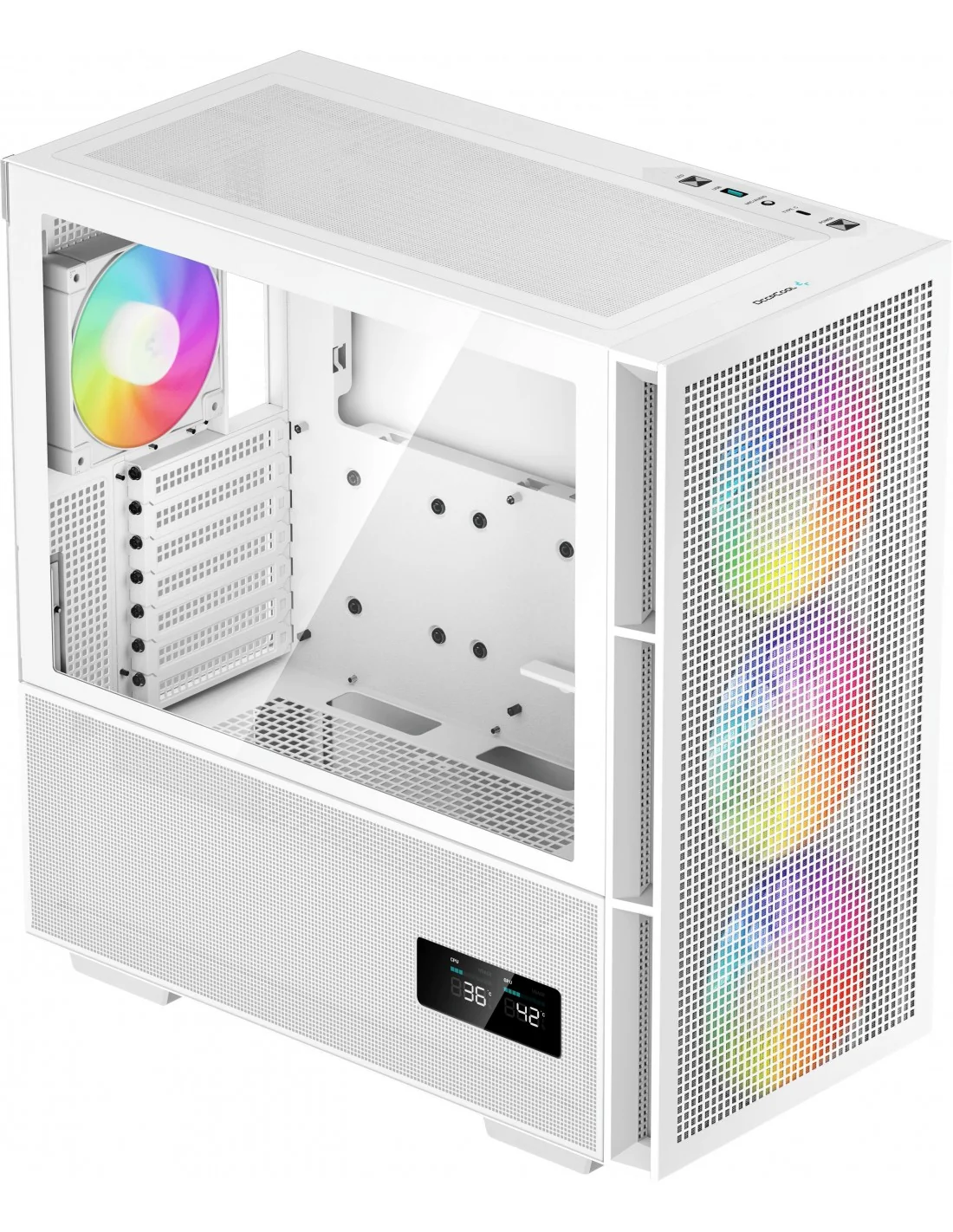 DeepCool CH560 Digital ARGB Mid Tower Cristal Templado USB 3.2 Blanca