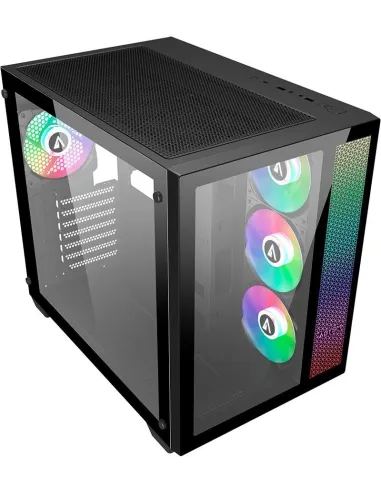 Abysm Gaming Danube SAVA ARGB Torre Cristal Templado Negra