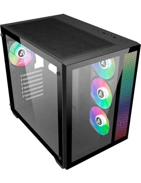 Abysm Gaming Danube SAVA ARGB Torre Cristal Templado Negra