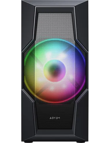 Abysm Gaming Danube Hron Black Torre Cristal Templado Negra