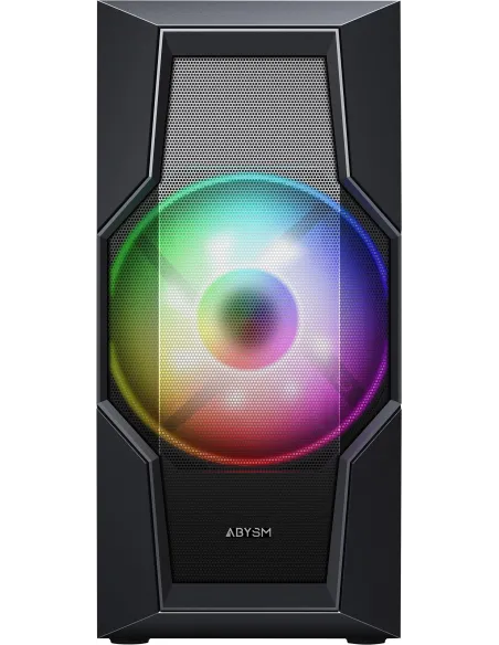 Abysm Gaming Danube Hron Black Torre Cristal Templado Negra