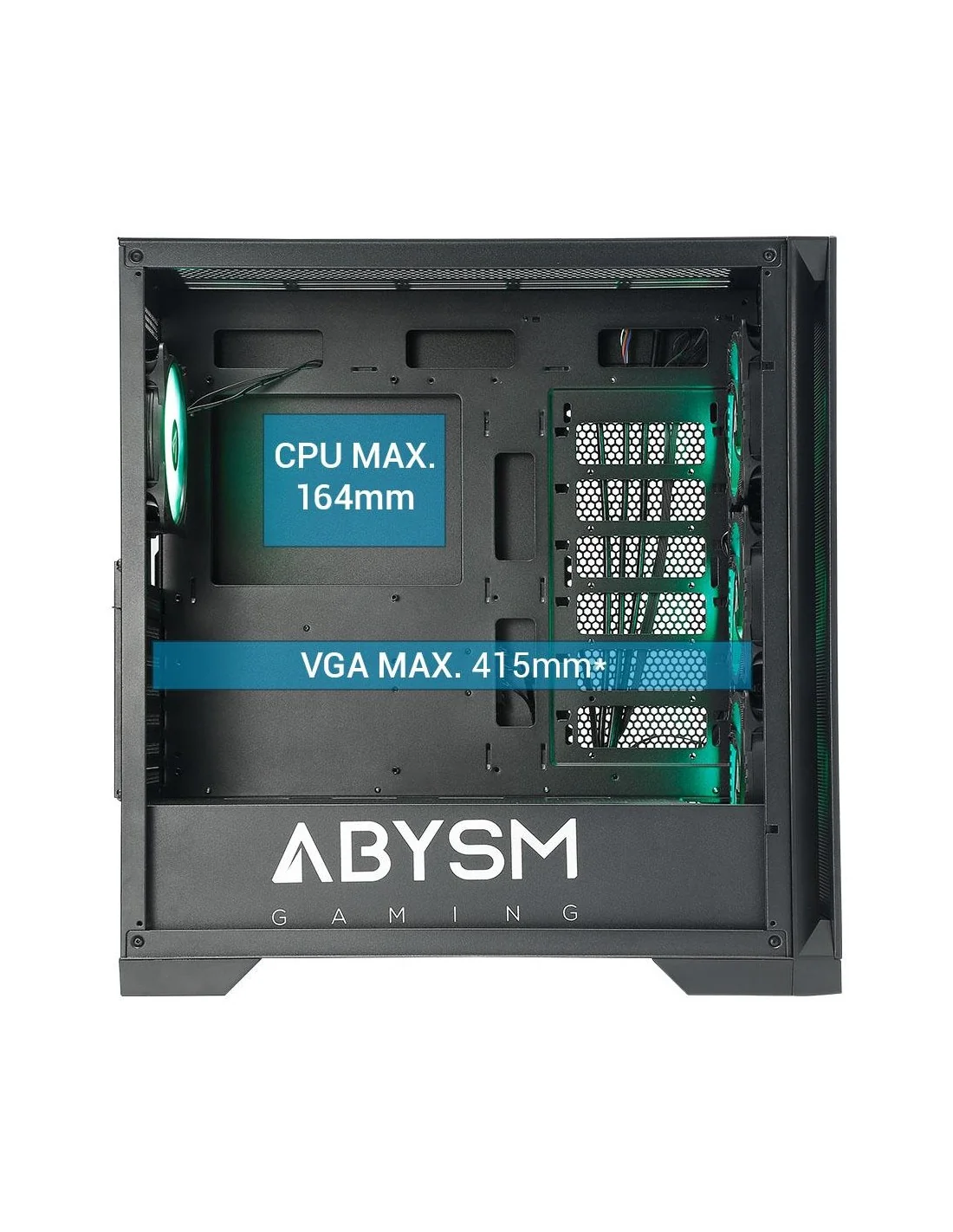 Abysm Gaming Danube Mura BX300 ARGB E-ATX Cristal Templado USB 3.2 Negro