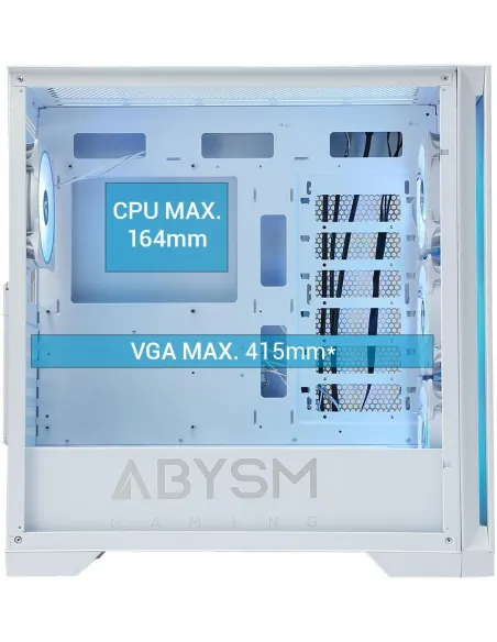 Abysm Gaming Danube Mura BX300 ARGB E-ATX Cristal Templado USB 3.2 Blanca