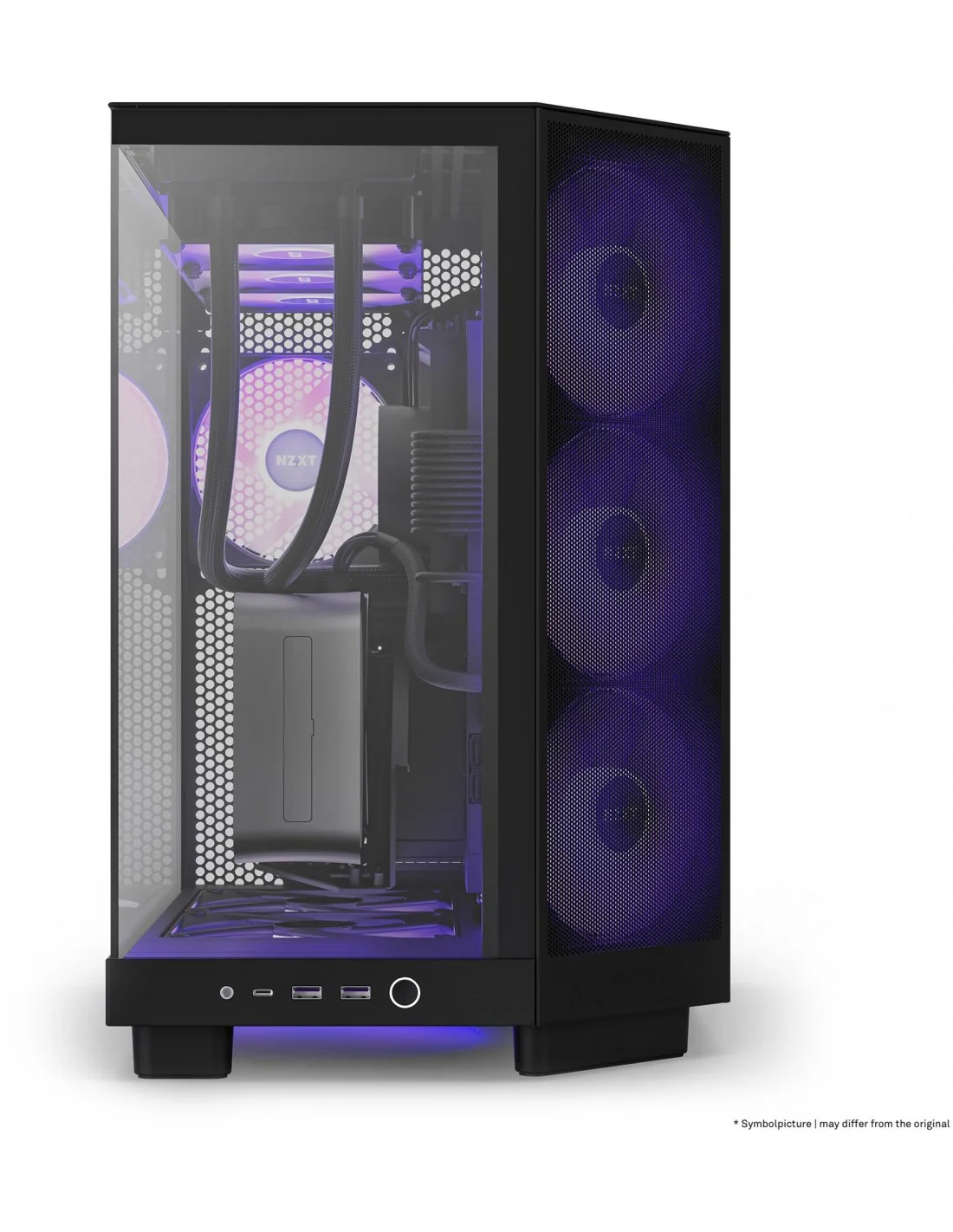 NZXT H6 Flow RGB Cristal Templado USB-C 3.2 Negra