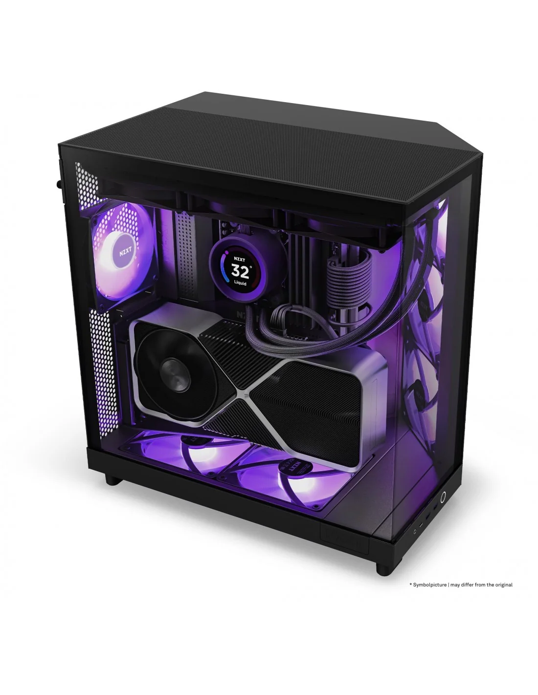 NZXT H6 Flow RGB Cristal Templado USB-C 3.2 Negra