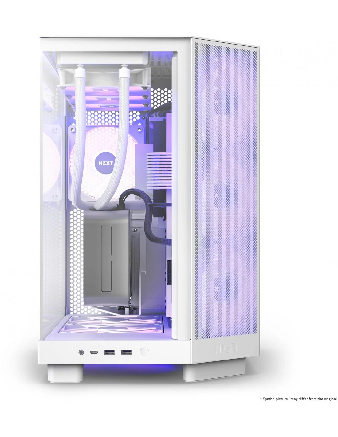 NZXT H6 Flow RGB Cristal Templado USB-C 3.2 Blanca