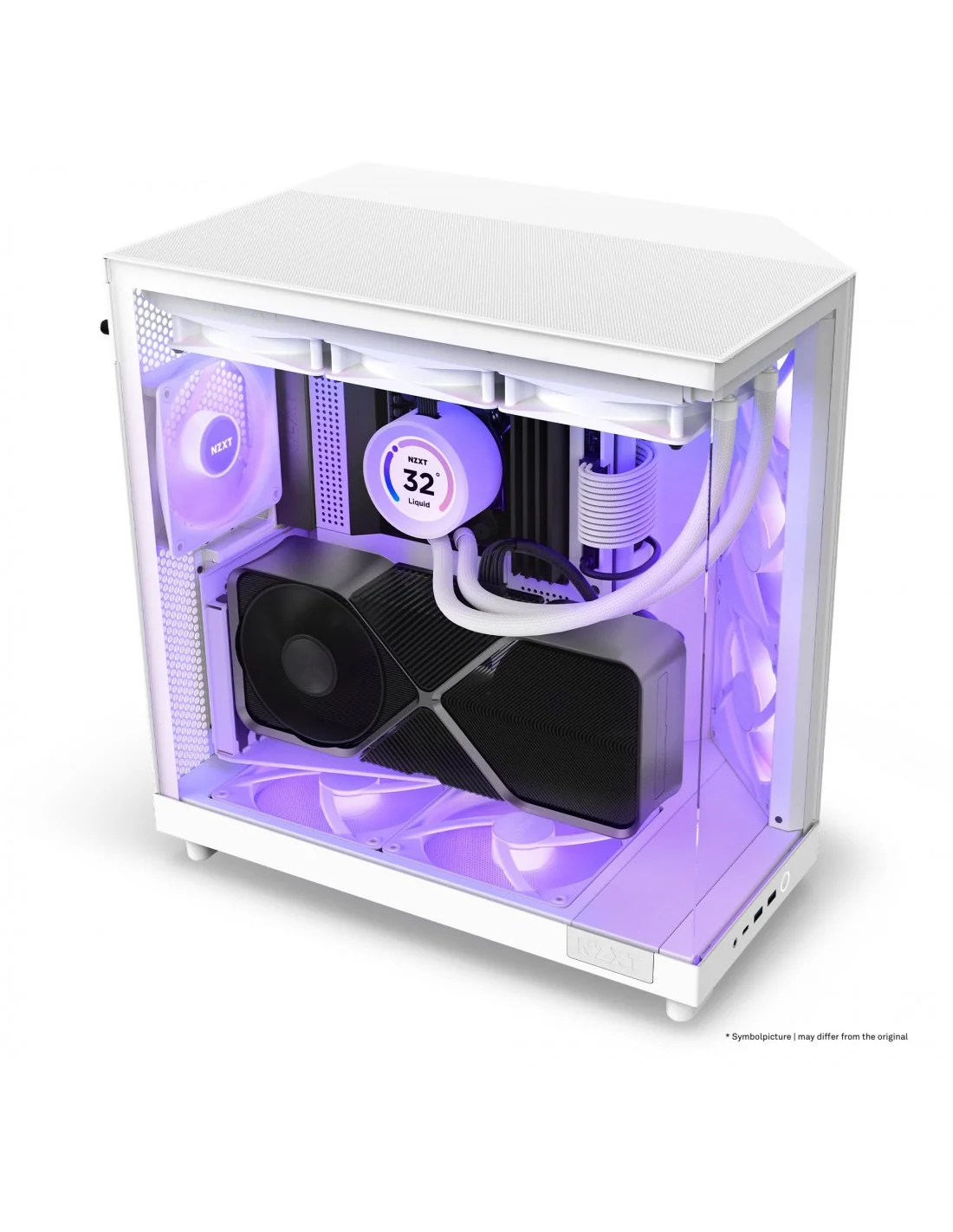 NZXT H6 Flow RGB Cristal Templado USB-C 3.2 Blanca