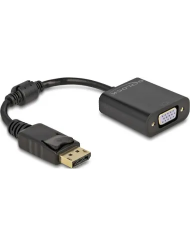 Delock 61006 Adaptador de Imagen DisplayPort a VGA WUXGA 15 cm Negro