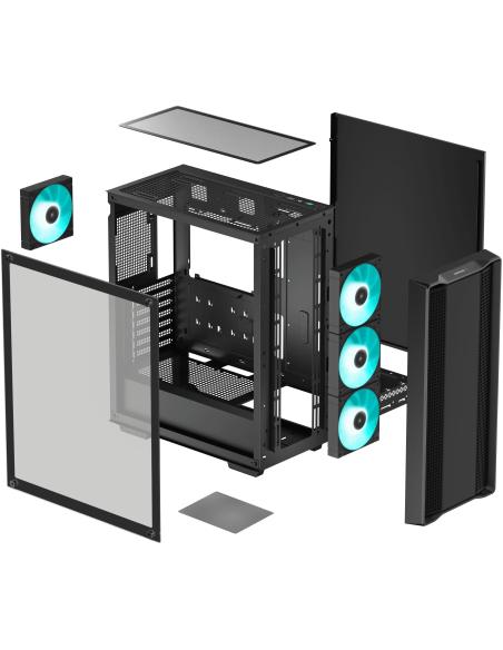 DeepCool CC560 RGB Semitorre ATX Cristal Templado USB 3.0 Negra