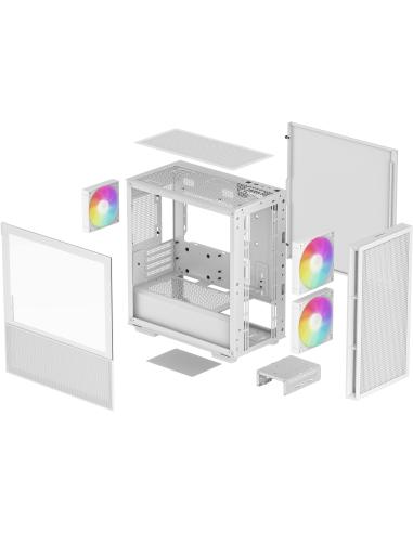 DeepCool CH360 Cristal Templado USB 3.2 Blanca