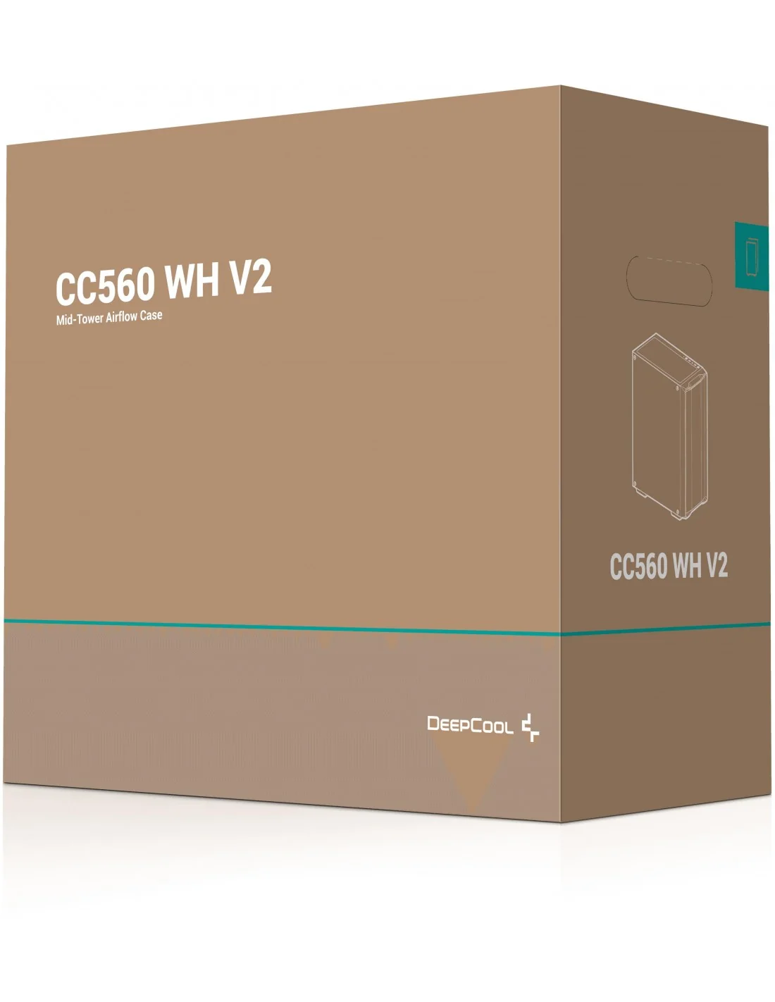 DeepCool CC560 ARGB V2 Cristal Templado USB 3.2 Blanca