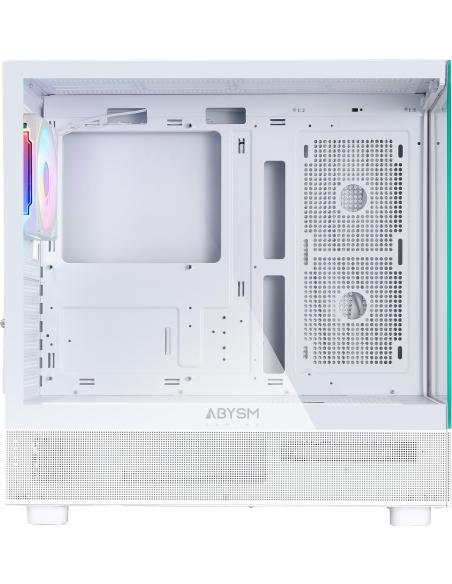 Abysm Gaming Danube Sava H400 Torre Doble Cristal Templado Blanca