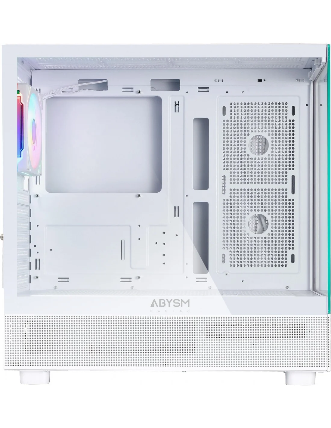 Abysm Gaming Danube Sava H400 Torre Doble Cristal Templado Blanca