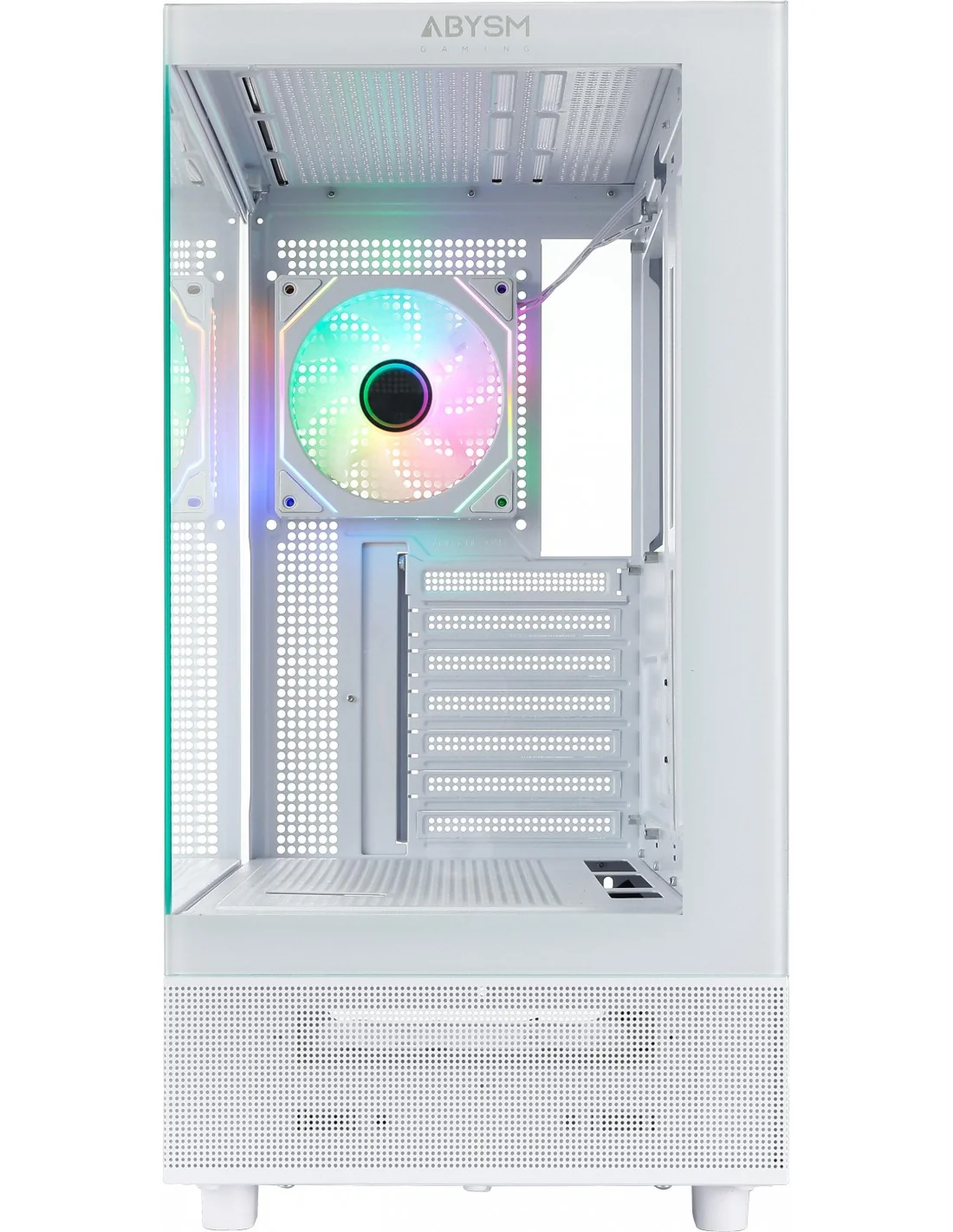 Abysm Gaming Danube Sava H400 Torre Doble Cristal Templado Blanca