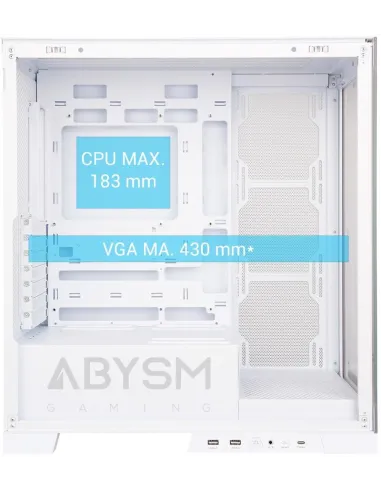 Abysm Gaming Danube Sava H500 White Caja Cristal Templado USB 3.0 ARGB Blanca