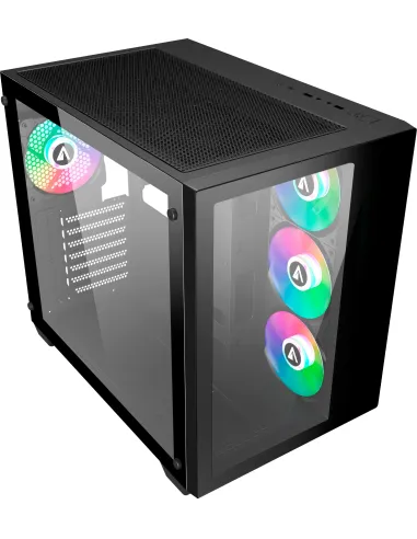 Abysm Danube SAVA 285 BX203 ARGB Torre Cristal Templado Negra
