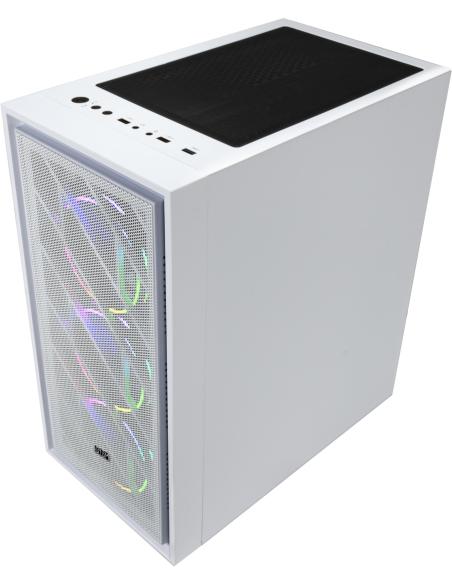 Abysm Gaming Danube Kamp ARGB Torre Cristal Templado Blanca