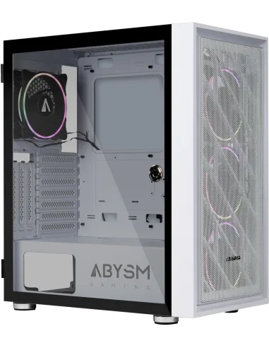 Abysm Gaming Danube Kamp ARGB Torre Cristal Templado Blanca