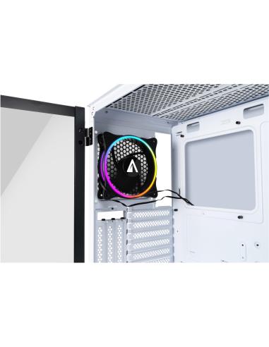 Abysm Gaming Danube Kamp ARGB Torre Cristal Templado Blanca