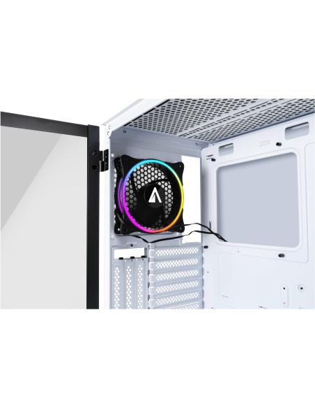 Abysm Gaming Danube Kamp ARGB Torre Cristal Templado Blanca