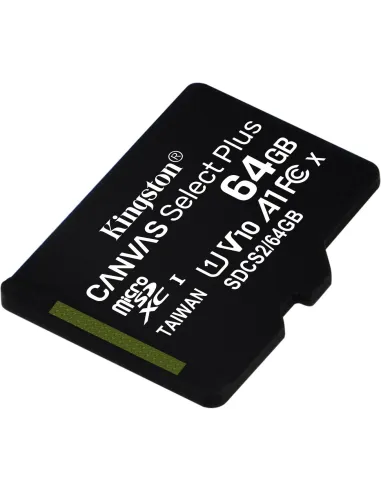 Kingston Canvas Select Plus MicroSDXC UHS-I 64GB Clase 10 + Adaptador SD