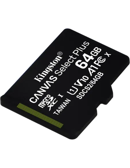Kingston Canvas Select Plus MicroSDXC UHS-I 64GB Clase 10 + Adaptador SD
