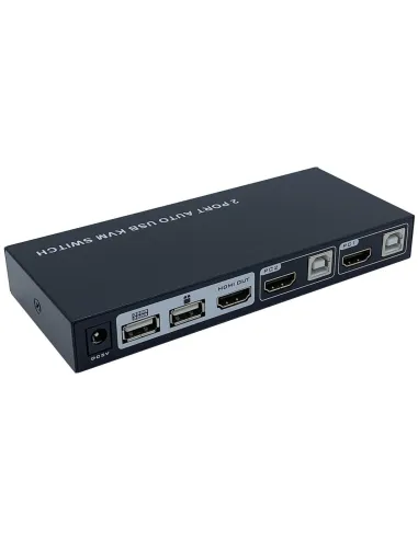 Aisens A111-0400 Switch KVM de Puertos USB-A/USB-B/HDMI 9 Puertos Negro