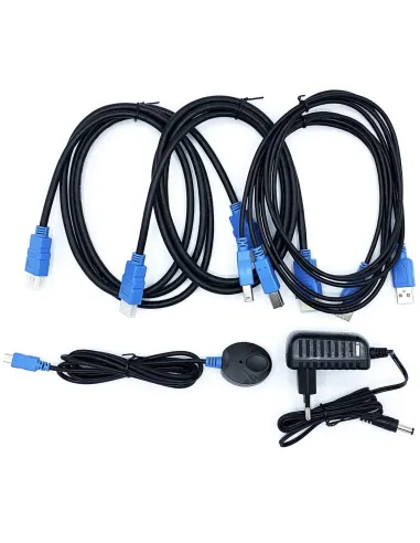 Aisens A111-0400 Switch KVM de Puertos USB-A/USB-B/HDMI 9 Puertos Negro
