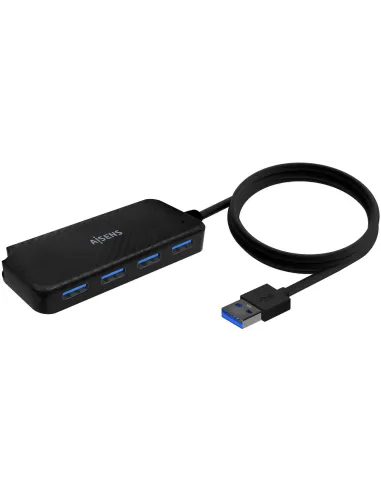Aisens A106-0714 HUB USB-A 3.0 a USB-A 3.0 4 Puertos 60 cm Negro