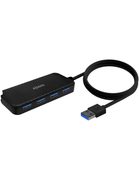 Aisens A106-0714 HUB USB-A 3.0 a USB-A 3.0 4 Puertos 60 cm Negro