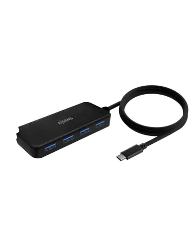 Aisens A106-0716 HUB USB-A 3.0 a USB-A 3.0 4 Puertos 60 cm Negro