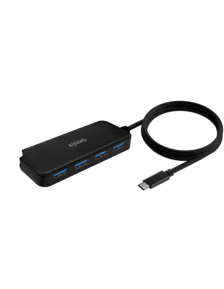 Aisens A106-0716 HUB USB-A 3.0 a USB-A 3.0 4 Puertos 60 cm Negro