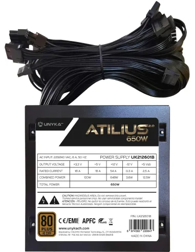 UNYKAch Atilius 2.0 Black 650W 80 Plus Bronze