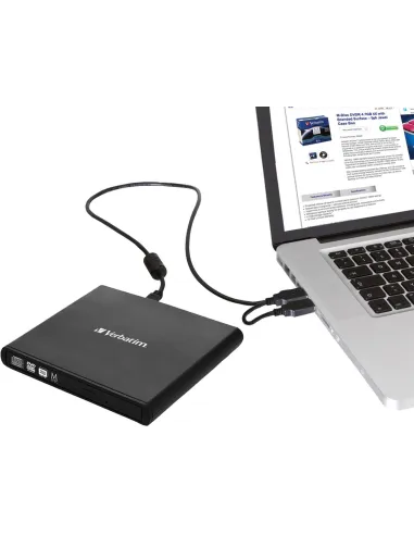 Verbatin 98938 Grabadora Externa DVD y CD USB Negra