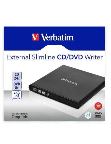 Verbatin 98938 Grabadora Externa DVD y CD USB Negra