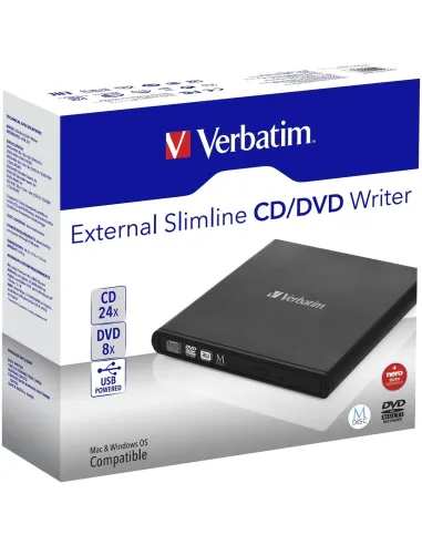 Verbatin 98938 Grabadora Externa DVD y CD USB Negra