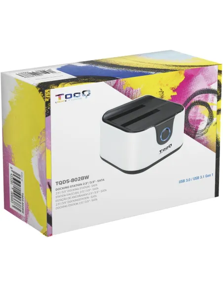 TooQ TQDS-802BW Docking Station para Discos Duros de 2.5"/3.5" HDD/SSD Blanca