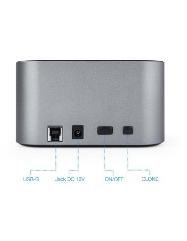 TooQ TQDS-805G Adaptador Discos Duros HDD/SSD 2.5"3.5" SATA Gris