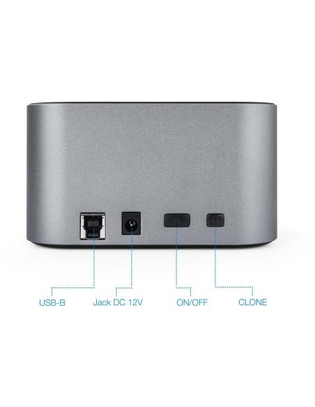 TooQ TQDS-805G Adaptador Discos Duros HDD/SSD 2.5"3.5" SATA Gris